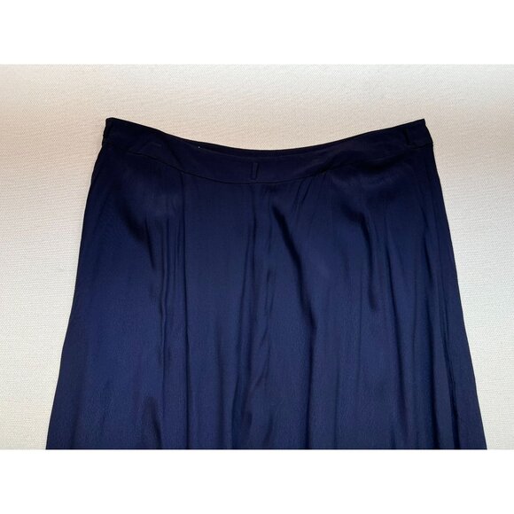 Talbots Womens Preppy Midi Skirt Stretch Size 18 Blue Button Side Zipper Casual - Picture 11 of 12